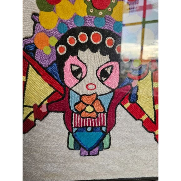 Heroine Mu-Guiying Wool Print Art embroidery Colorful Art Work Picture - Picture 3 of 16